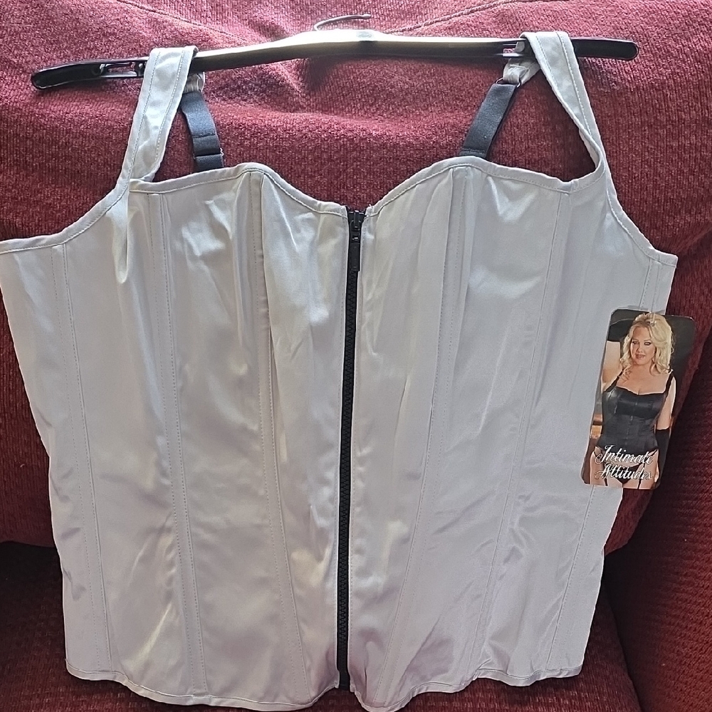 Chic White Satin Bodysuit